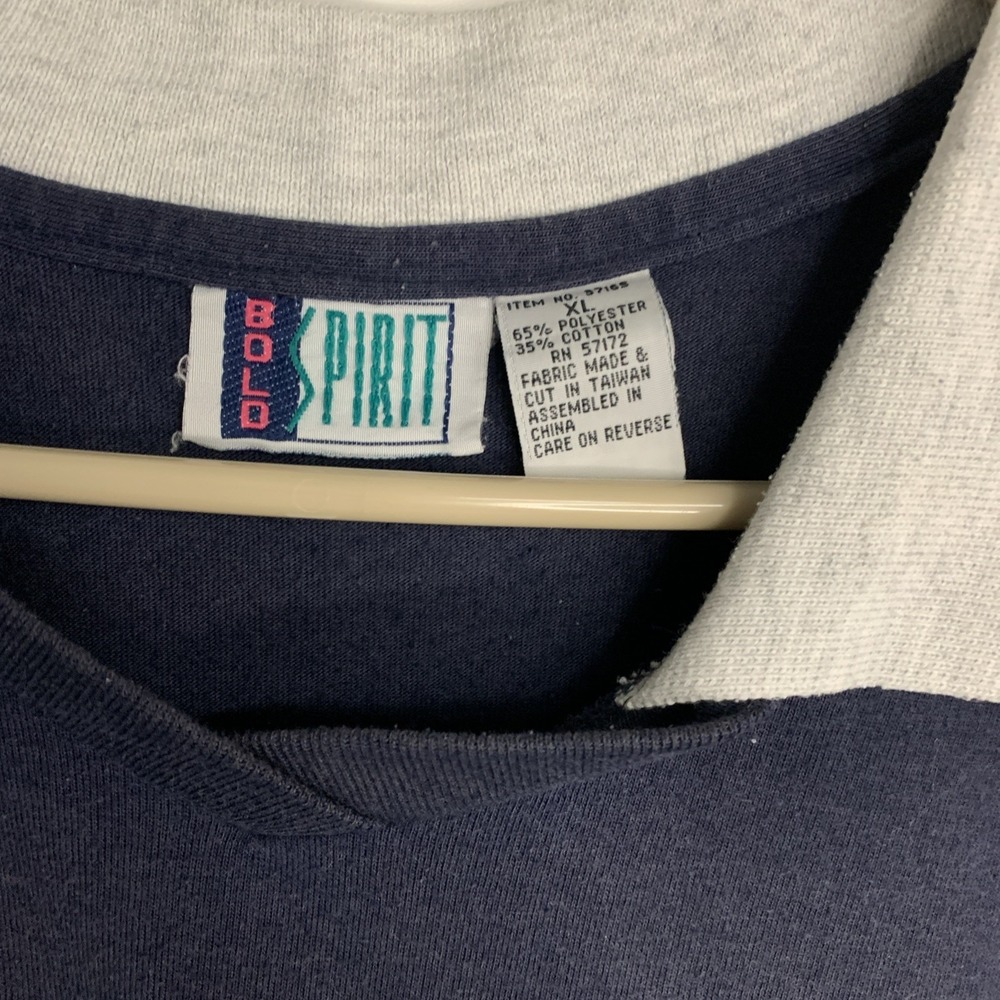 Bolo spirit Vintage 90s Blue Collar Polo Shirt Unisex  sz Xlarge Floral grunge‎ - Picture 4 of 6